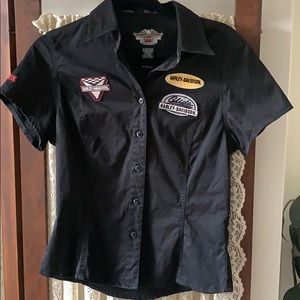 Harley Davidson shop style button up